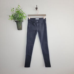 A&F Abercrombie Fitch Skinny Jeans Faded Black Jegging Low Rise Jeggings 2 Long